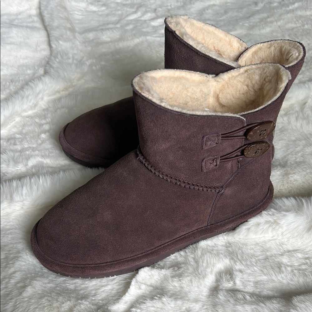 BearPaw Brown Winter Boots with Fleece Lining